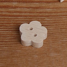 Bouton en bois massif  fleur a decorer et a coudre loisirs créatifs, fait main