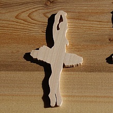 Figurine danseuse 3mm bois massif fait main embellissement scrapbooking danse