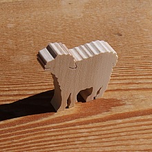 Figurine miniature mouton, agneau, brebis en bois a décorer