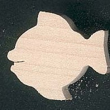 Figurine poisson en bois 2.5 x 3 cm, fait main, a peindre