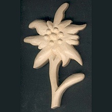 Edelweiss découpée sculptée a la main cirée nature