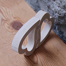 Rond de serviette pour amoureux, noce de bois, saint valentin bois massif fait main