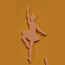 Figurine danseuse 3mm bois massif fait main embellissement scrapbooking danse