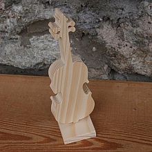 violon en bois hauteur 20cm decoration d'interieur, centre de table de fetes, failt main