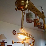 Lustre ancienne suspension à gaz 19 em