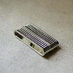 Fermoir magnétique argenté 37mm