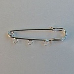 Epingle à kilt argenté 3 attaches