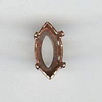 Sertissure navette 10x5mm doré vieilli