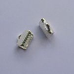 Embouts à serrer argenté 10 mm x 2
