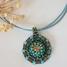 Collier pendentif Twina Vert turquoise