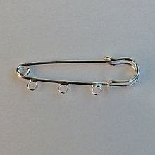 Epingle à kilt argenté 3 attaches