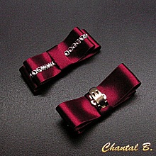 clips chaussures rouge soirée cérémonie noeud bordeaux mariée