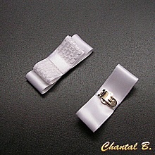 clips chaussures mariage noeud satin blanc et dentelle