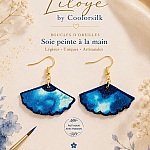Boucles d oreilles en soie recto verso