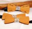 Noeuds papillon en bois &agrave; personnaliser