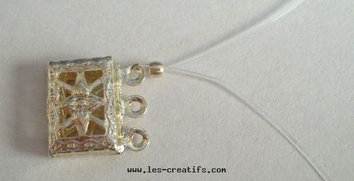 Pose du fermoir du bracelet