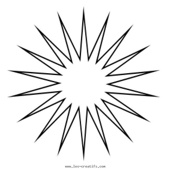 pochoir forme étoile soleil