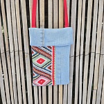Pochette en tissu pour téléphone, avec bandoulière