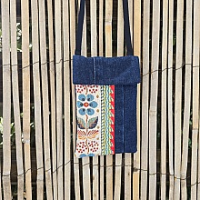 Pochette en tissu pour téléphone, avec bandoulière