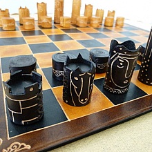 jeu déchec artisanal cuir