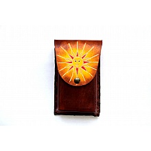 Etui personnalisé en cuir pour jeu de tarot