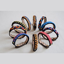 bracelet cuir tressé 2 couleurs