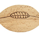 Ouvre bouteille / décapsuleur en bois de hêtre model : ballon de rugby