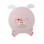 Horloge bois 'cochon volant'  humour