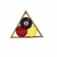 Horloge en bois massif châtaignier et pin model  'billard'