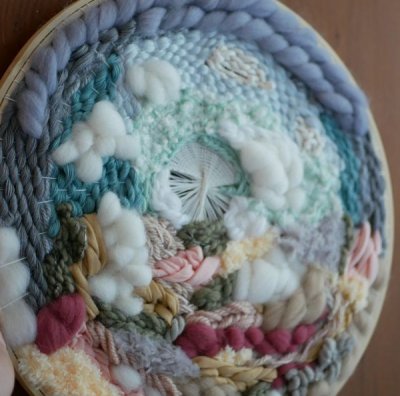 tissage rond paysage