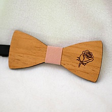 Noeud papillon en bois avec dessin au choix gravé  fabriqué en France
