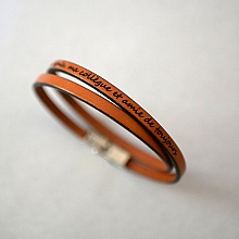 Bracelet cuir fin en 2 tours pour homme ou femme à personnaliser