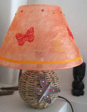 customisation d'une lampe strass