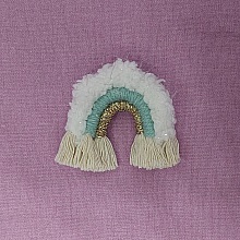 Broche Macramé Arc-en-ciel